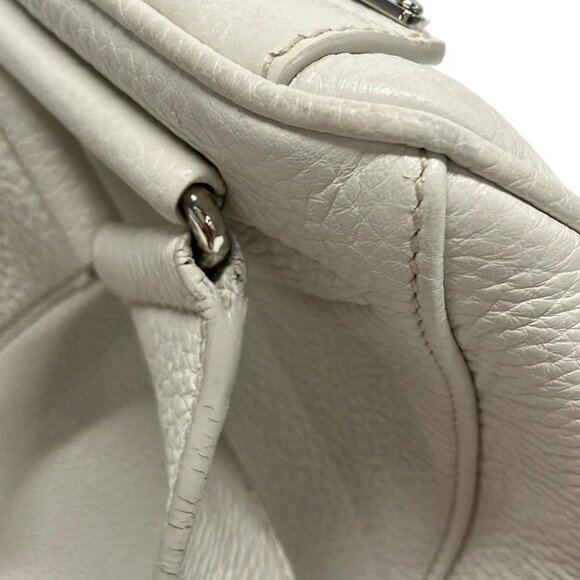 Auth PRADA - 2VZ099 Talco (Ivory) Vittello Dino leather Backpack - Picture 13 of 16